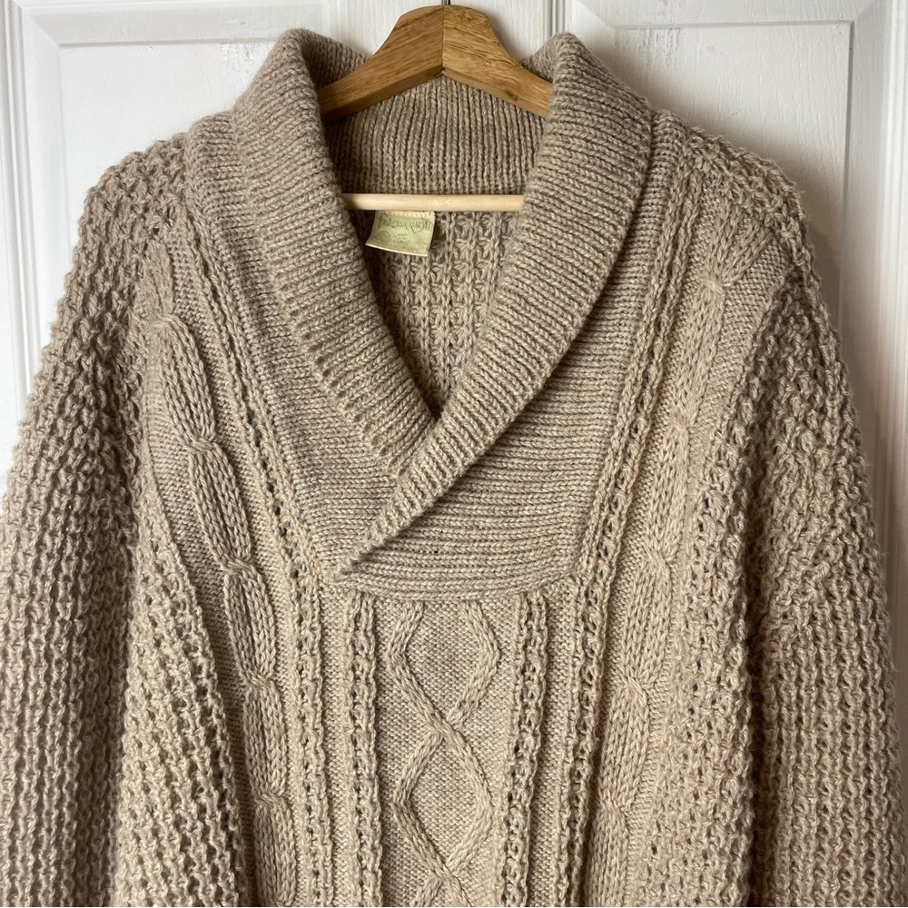 FALCARRAGH IRISH Chunky Wool FISHERMEN KNIT Size XL